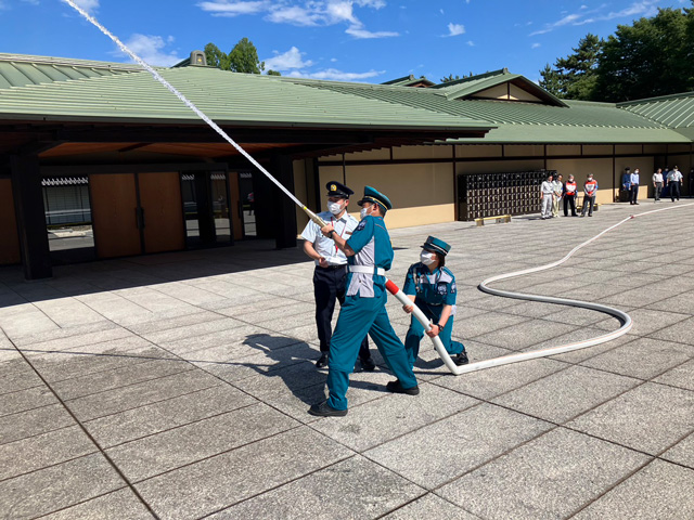 京都迎賓館消防訓練